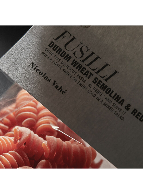 Pasta fusilli, with red...