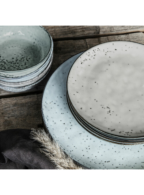 Assiette, Rustic, Gris/Bleu