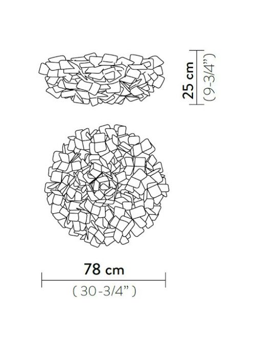 PLAFONNIER CLIZIA FUME LARGE