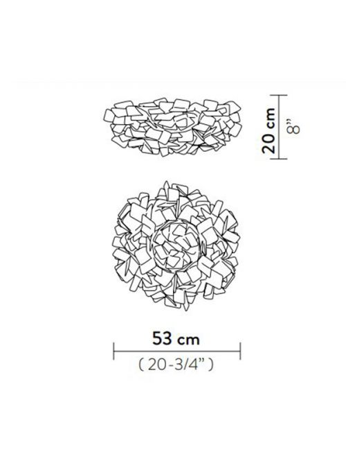 PLAFONNIER CLIZIA FUME MEDIUM