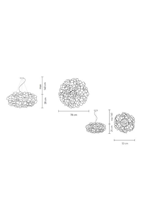 SUSPENSION CLIZIA LARGE FUME