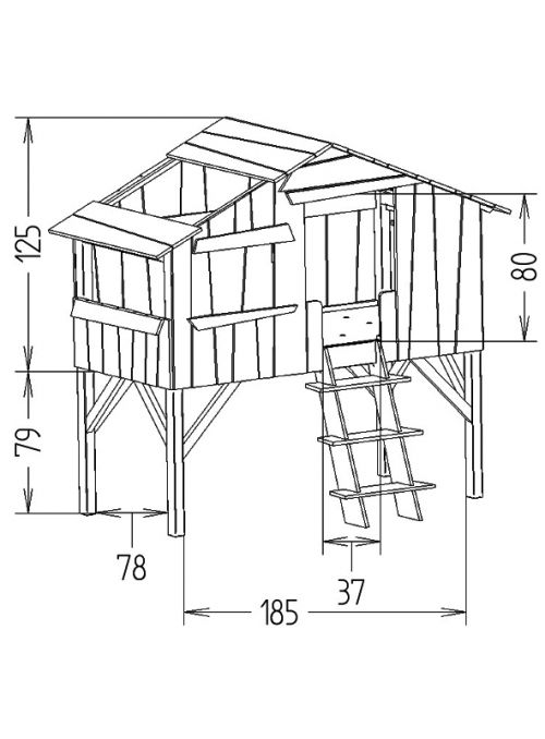 LIT CABANE MDF LAQUE