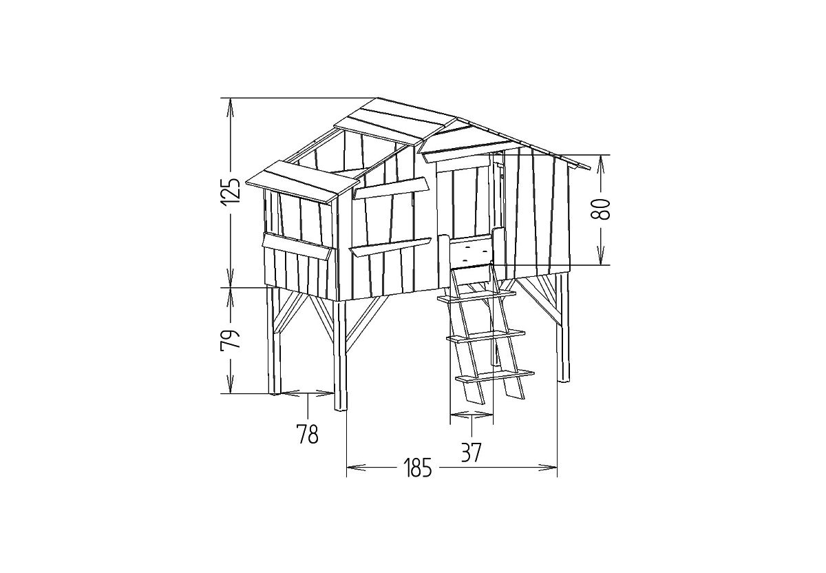 LIT CABANE MDF LAQUE