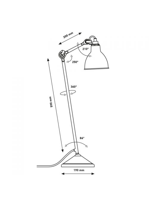 LAMPE DE TABLE GRAS N°206