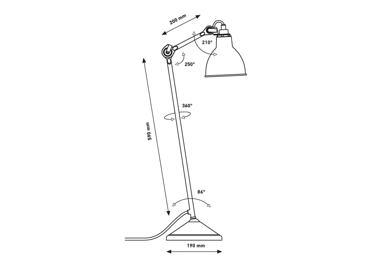 LAMPE DE TABLE GRAS N°206