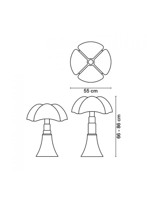 LAMPE DE TABLE PIPISTRELLO