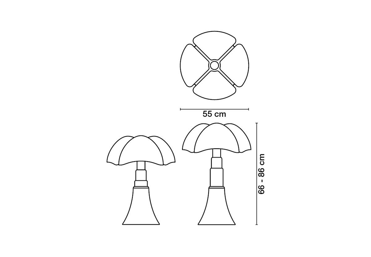 LAMPE DE TABLE PIPISTRELLO