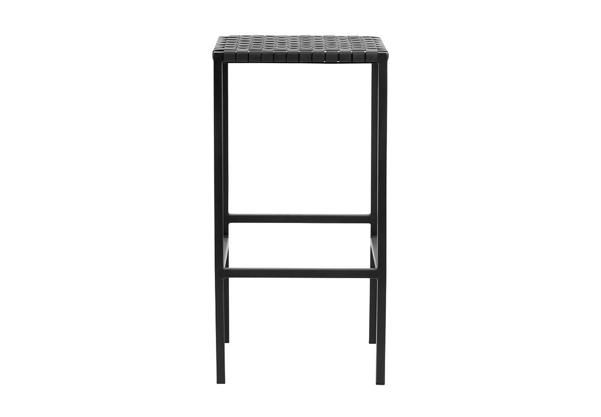 TABOURET DE BAR TISSAGE CUIR