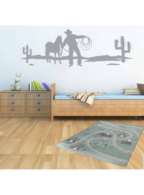 TAPIS LITTLE WESTERN VERT