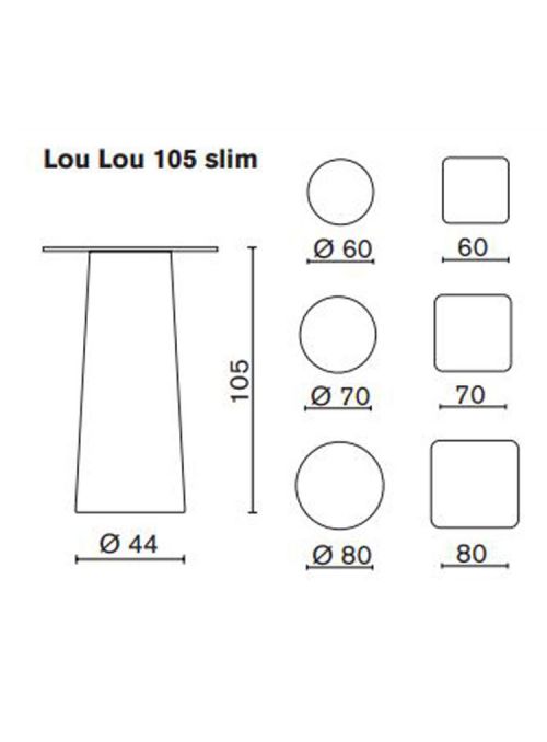TABLE LUMINEUSE LOULOU 105