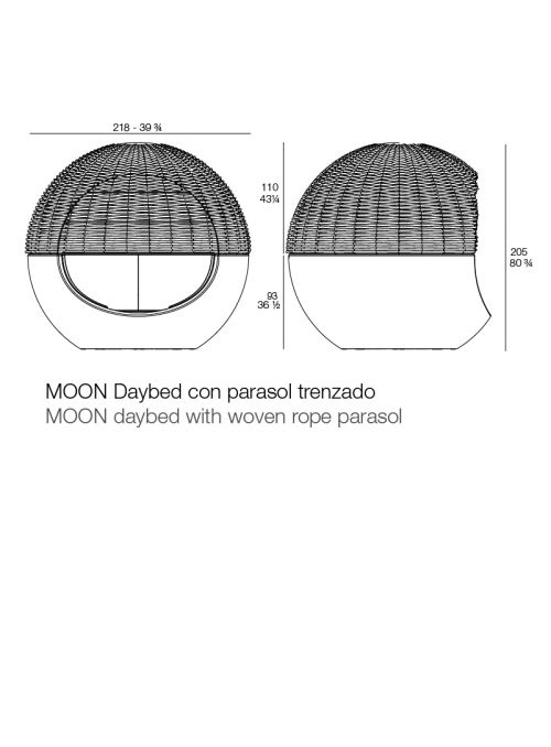 DAYBED ULM MOON CORDE TRESSEE