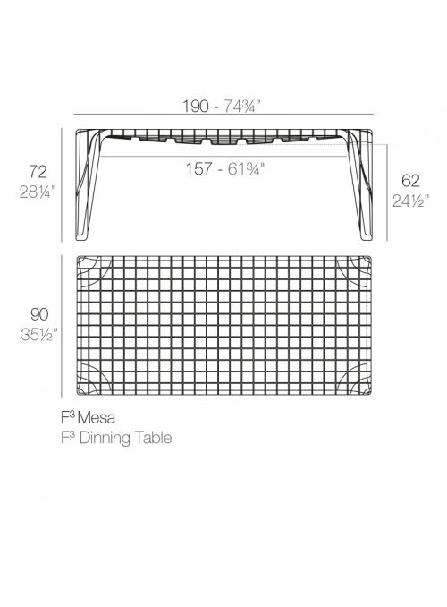 TABLE BICOLORE F3