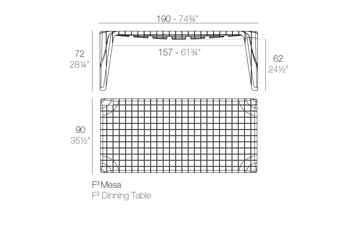 TABLE BICOLORE F3