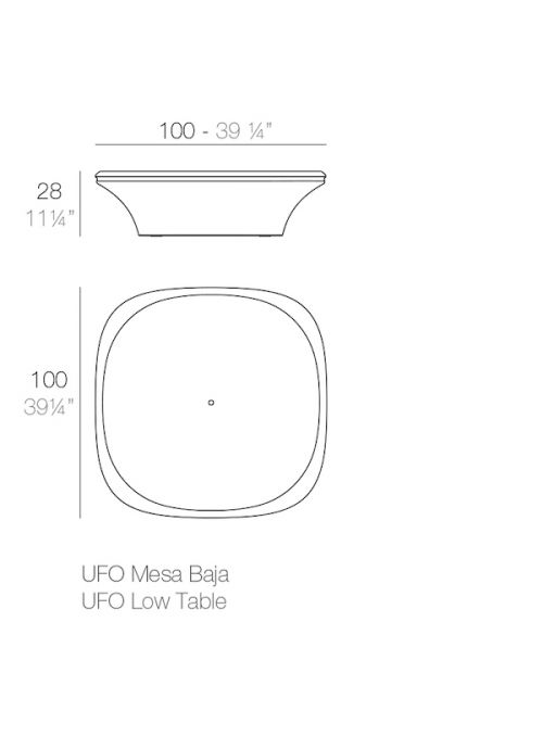 TABLE BASSE UFO