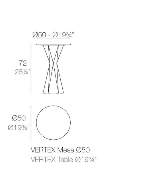TABLE VERTEX RONDE