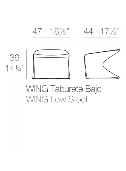 TABOURET BAS WING