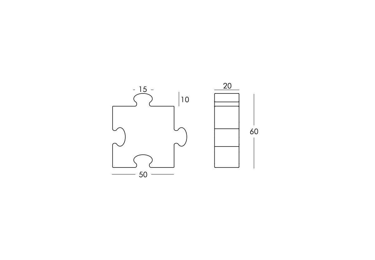 Lampe modulaire Puzzle Slide