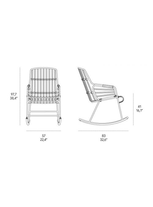 FAUTEUIL A BASCULE RAPHIA