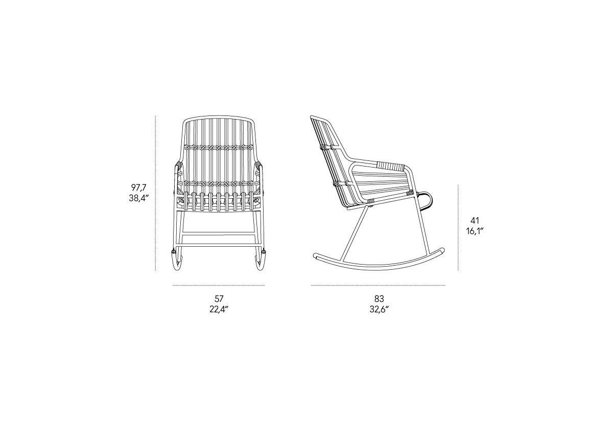 FAUTEUIL A BASCULE RAPHIA