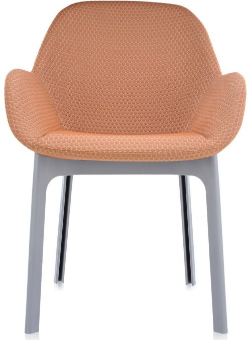 CHAISE CLAP GRIS ET ORANGE