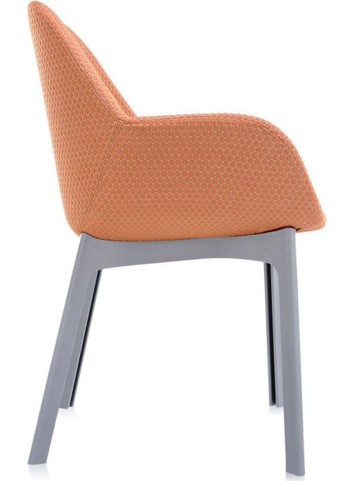 CHAISE CLAP GRIS ET ORANGE