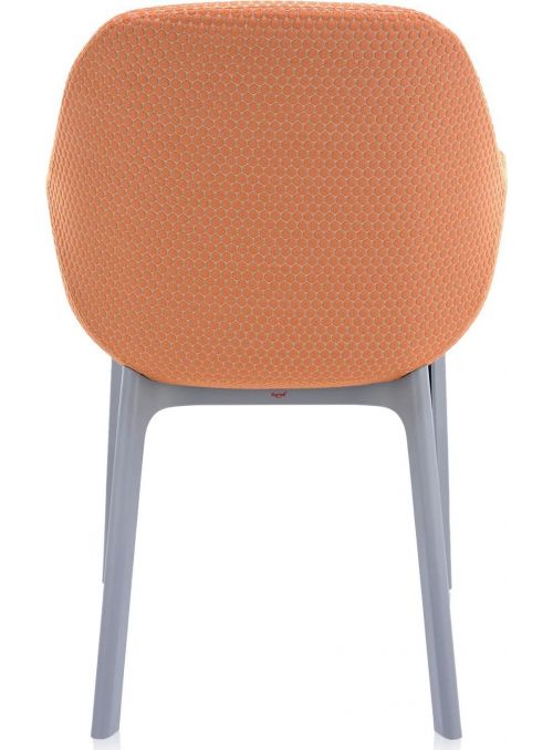 CHAISE CLAP GRIS ET ORANGE