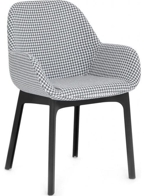 CHAISE CLAP PIED-DE-POULE GRIS