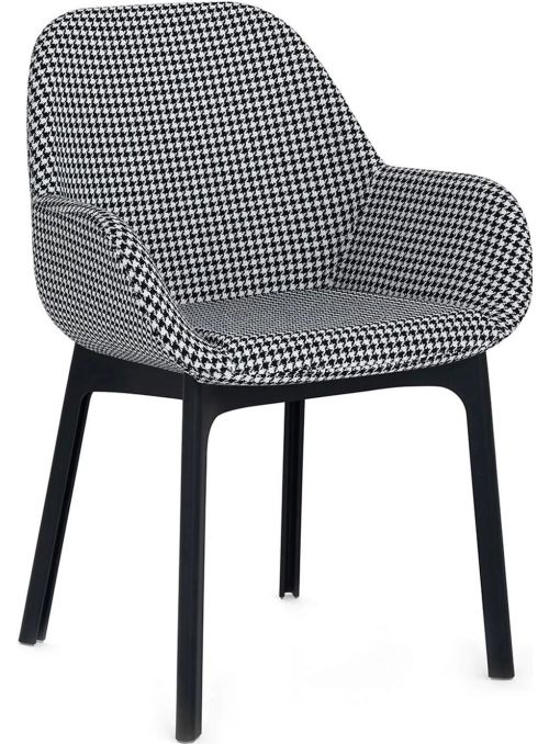 CHAISE CLAP PIED-DE-POULE NOIR