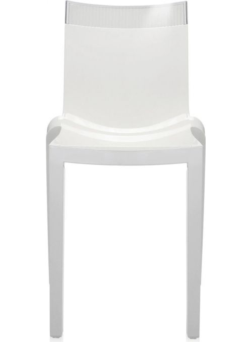 CHAISE HI-CUT BLANC & CRISTAL