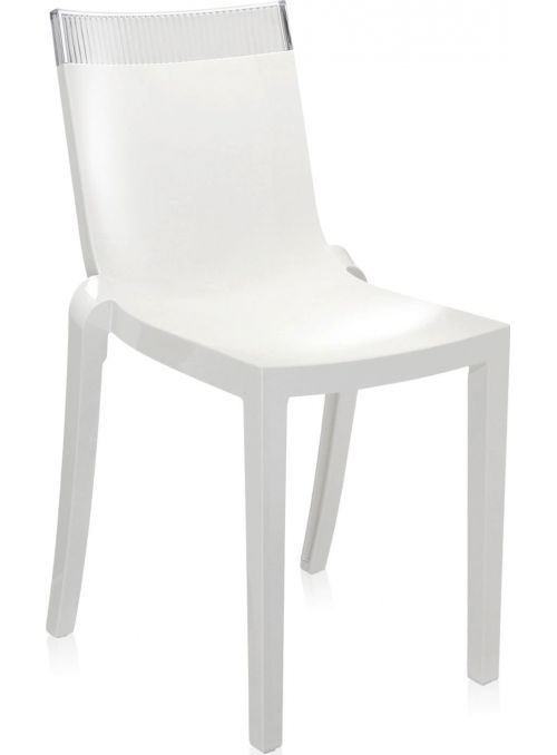 CHAISE HI-CUT BLANC & CRISTAL