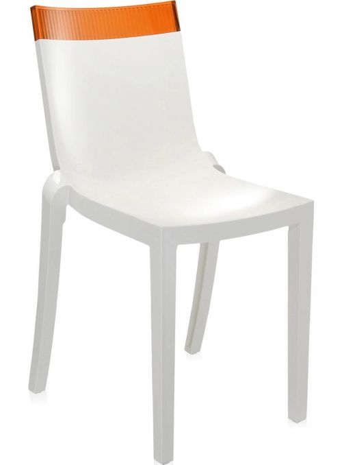 CHAISE HI-CUT BLANC & ORANGE