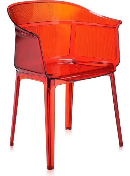 CHAISE PAPYRUS ROUGE ORANGE