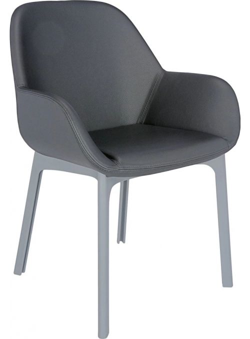 FAUTEUIL CLAP ECOPELLE GRIS...