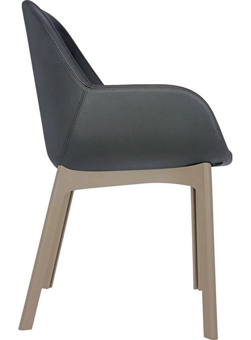 FAUTEUIL CLAP ECOPELLE GRIS...