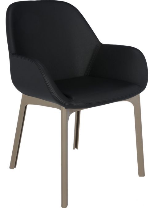 FAUTEUIL CLAP ECOPELLE NOIR...