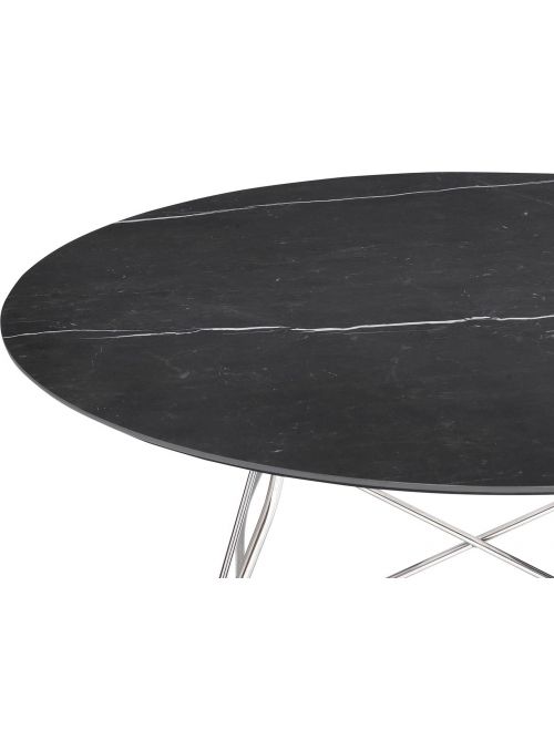 TABLE GLOSSY MARBLE NOIR