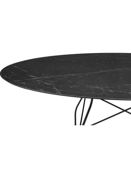 TABLE GLOSSY MARBLE NOIR