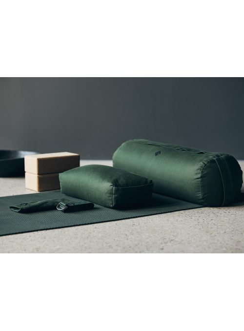 GRAND BOLSTER DE YOGA VERT FONCE